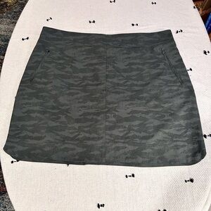 Orvis Olive Green Camo Print Mini Skirt